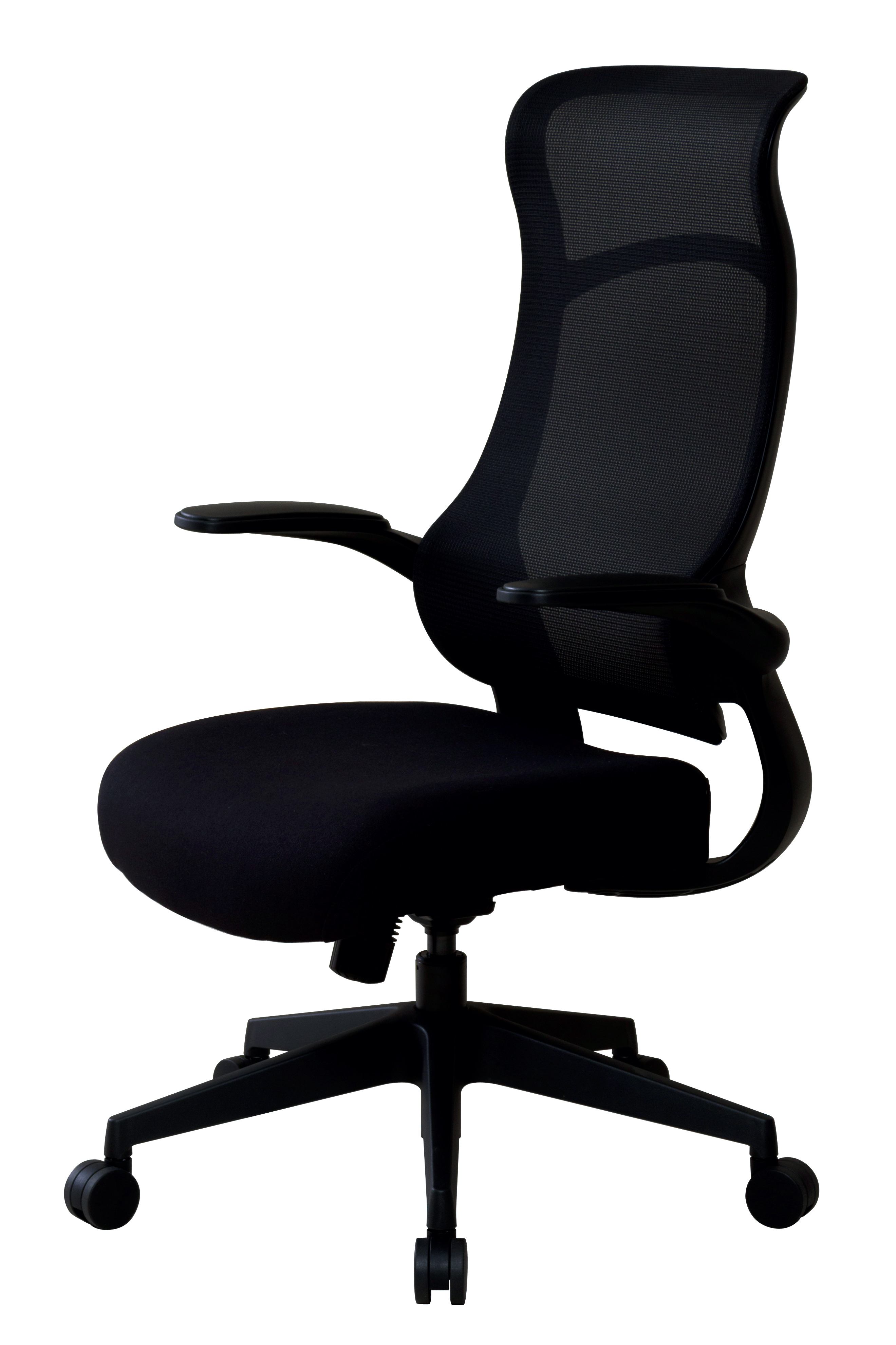 【新品】 ニシキ オフィスチェア 肘付き ブラック LM2