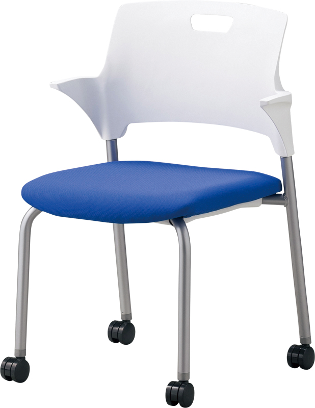 【新品】 ニシキ オフィスチェア キャスター付き グリーン/オレンジ/ブルー/ブラック スチール CM-550-MYC