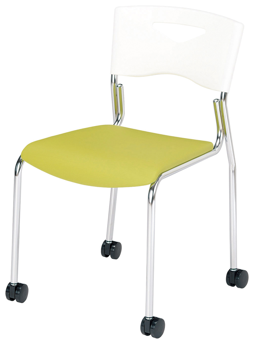 【新品】 ニシキ オフィスチェア キャスター付き ホワイト/ブラック グレー/ブラック スチール FCS-90C