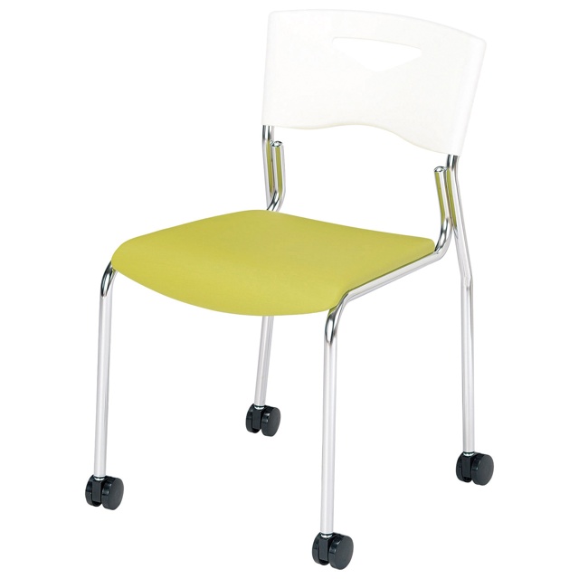 【新品】 ニシキ オフィスチェア キャスター付き ホワイト/ブラック グレー/ブラック スチール FCS-90C