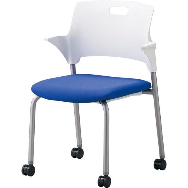 【新品】 ニシキ オフィスチェア キャスター付き グリーン/オレンジ/ブルー/ブラック スチール CM-550-MYC