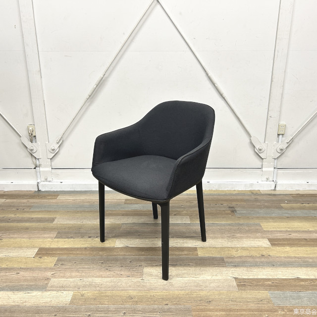 Vitra ロビーチェア Softshell Chair 4本脚タイプ グレー ブラック